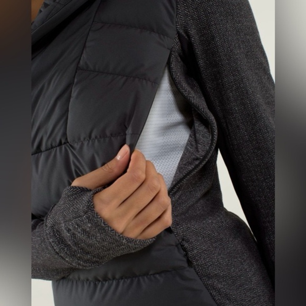 Lululemon Fluff Off Pullover Black/Heathered Herringbone Heathered Black, Size 4 - Picture 6 of 9